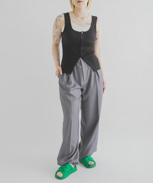 THE GOODLAND MARKET（ザグッドランドマーケット）の「cwtch　PATTERNMESH TANKTOP（タンクトップ・レディース・ホワイト/ブルー系その他/ブラック/イエロー・FREE）」の11枚目の写真