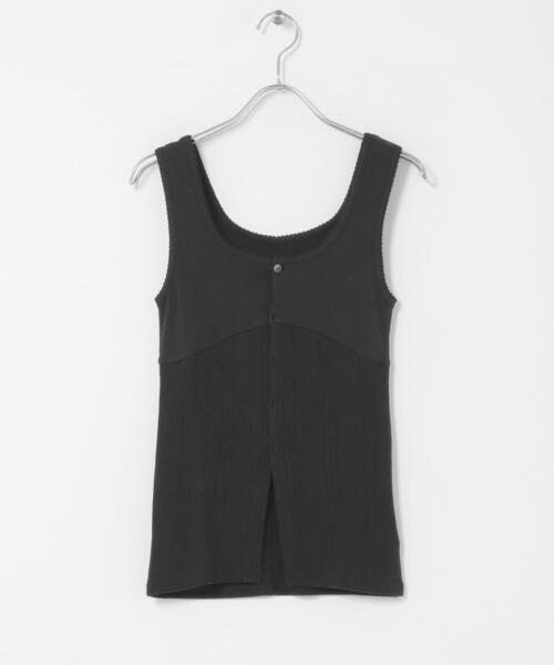 THE GOODLAND MARKET（ザグッドランドマーケット）の「cwtch　PATTERNMESH TANKTOP（タンクトップ・レディース・ホワイト/ブルー系その他/ブラック/イエロー・FREE）」の14枚目の写真