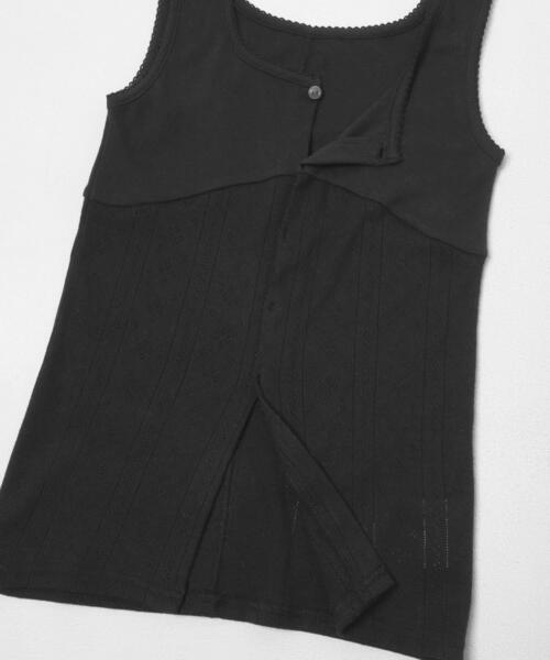 THE GOODLAND MARKET（ザグッドランドマーケット）の「cwtch　PATTERNMESH TANKTOP（タンクトップ・レディース・ホワイト/ブルー系その他/ブラック/イエロー・FREE）」の16枚目の写真
