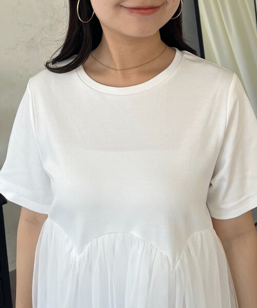 prose verse(プロズヴェール)の「ウエストカーブチュールドッキングペプラムTシャツ(Tシャツ/カットソー・レディース・ブラック/オフホワイト・MEDIUM/LARGE)」の19枚目の写真
