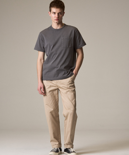 RISE&BELOW(ライズアンドビロー)の「ガーメントダイ エブリデイコットンTシャツ GREY (リラックスフィット)(Tシャツ/カットソー・メンズ・その他・MEDIUM/LARGE/X-LARGE/XX-LARGE)」の4枚目の写真