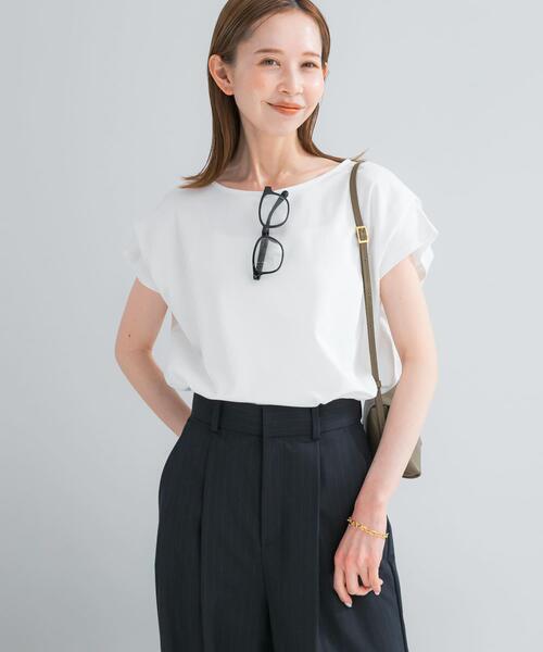 URBAN RESEARCH ROSSO WOMEN(アーバンリサーチ ロッソ)の「『WEB/一部店舗限定』ドライドルマンプルオーバー(Tシャツ/カットソー・レディース・オフホワイト/ピンク系その他/ブラウン・FREE)」の4枚目の写真