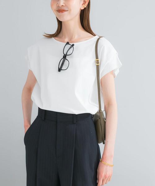 URBAN RESEARCH ROSSO WOMEN(アーバンリサーチ ロッソ)の「『WEB/一部店舗限定』ドライドルマンプルオーバー(Tシャツ/カットソー・レディース・オフホワイト/ピンク系その他/ブラウン・FREE)」の5枚目の写真