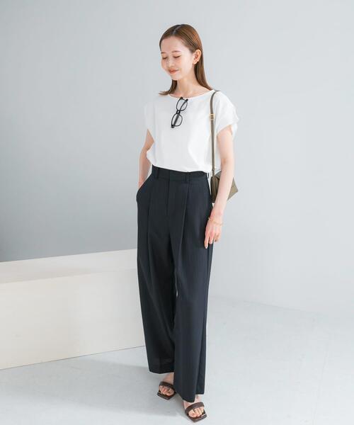 URBAN RESEARCH ROSSO WOMEN(アーバンリサーチ ロッソ)の「『WEB/一部店舗限定』ドライドルマンプルオーバー(Tシャツ/カットソー・レディース・オフホワイト/ピンク系その他/ブラウン・FREE)」の9枚目の写真