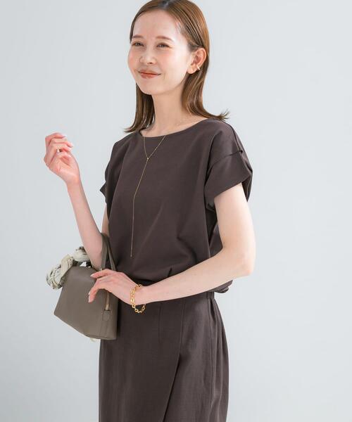 URBAN RESEARCH ROSSO WOMEN(アーバンリサーチ ロッソ)の「『WEB/一部店舗限定』ドライドルマンプルオーバー(Tシャツ/カットソー・レディース・オフホワイト/ピンク系その他/ブラウン・FREE)」の13枚目の写真