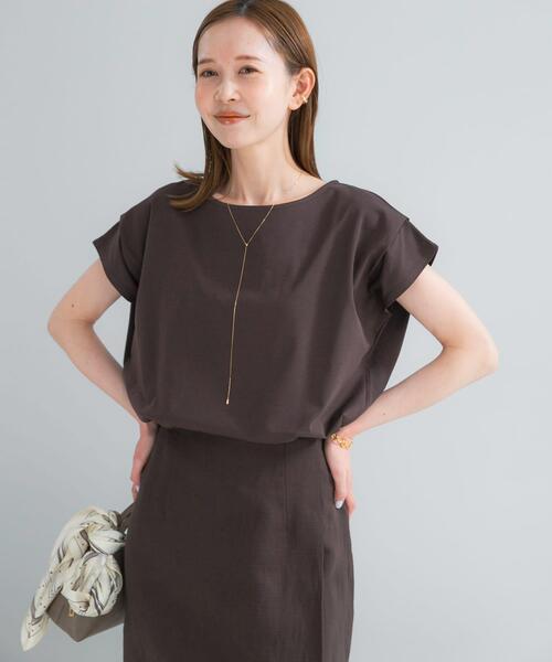 URBAN RESEARCH ROSSO WOMEN(アーバンリサーチ ロッソ)の「『WEB/一部店舗限定』ドライドルマンプルオーバー(Tシャツ/カットソー・レディース・オフホワイト/ピンク系その他/ブラウン・FREE)」の14枚目の写真
