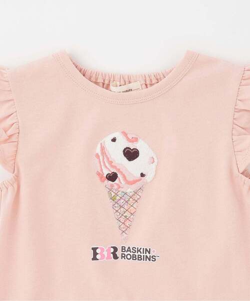 sense of wonder(センスオブワンダー)の「【サーティワン アイスクリーム】リバティアップリケ袖なしTシャツ(Tシャツ/カットソー・キッズ・オフホワイト/ピンク・100cm/90cm/130cm/120cm/110cm)」の11枚目の写真