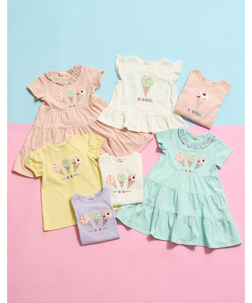 sense of wonder(センスオブワンダー)の「【サーティワン アイスクリーム】リバティアップリケ袖なしTシャツ(Tシャツ/カットソー・キッズ・オフホワイト/ピンク・100cm/90cm/130cm/120cm/110cm)」の17枚目の写真