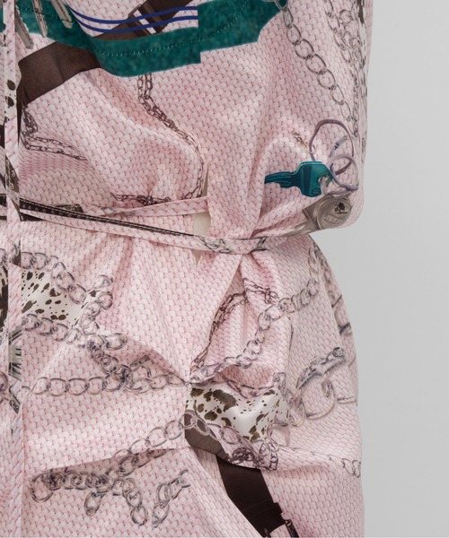 MAISON SPECIAL（メゾンスペシャル）の「Chain-Pattern Scarf TOPS/チェーンパターンスカーフトップス（キャミソール・レディース・ホワイト/ピンク・FREE）」の7枚目の写真