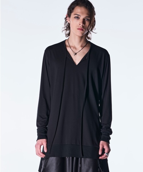 kiryuyrik(キリュウキリュウ)の「kiryuyrik/キリュウキリュウ/Piping Flare LS T-Shirt(Tシャツ/カットソー・メンズ・ホワイト/ブラック・SMALL/MEDIUM/LARGE)」の1枚目の写真