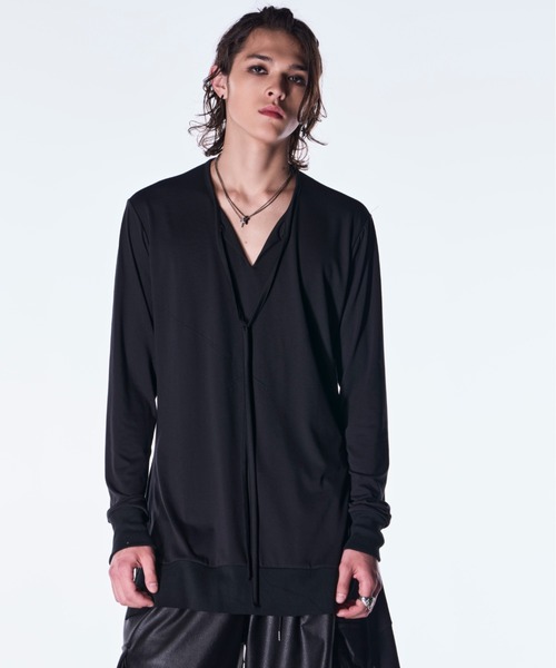kiryuyrik(キリュウキリュウ)の「kiryuyrik/キリュウキリュウ/Piping Flare LS T-Shirt(Tシャツ/カットソー・メンズ・ホワイト/ブラック・SMALL/MEDIUM/LARGE)」の7枚目の写真