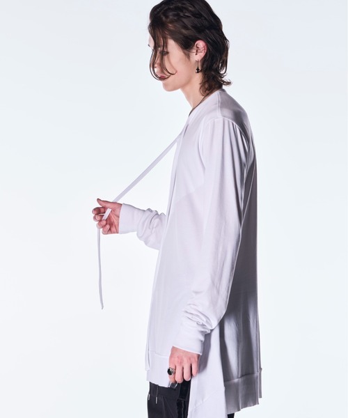 kiryuyrik(キリュウキリュウ)の「kiryuyrik/キリュウキリュウ/Piping Flare LS T-Shirt(Tシャツ/カットソー・メンズ・ホワイト/ブラック・SMALL/MEDIUM/LARGE)」の10枚目の写真