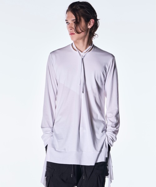 kiryuyrik(キリュウキリュウ)の「kiryuyrik/キリュウキリュウ/Piping Flare LS T-Shirt(Tシャツ/カットソー・メンズ・ホワイト/ブラック・SMALL/MEDIUM/LARGE)」の12枚目の写真