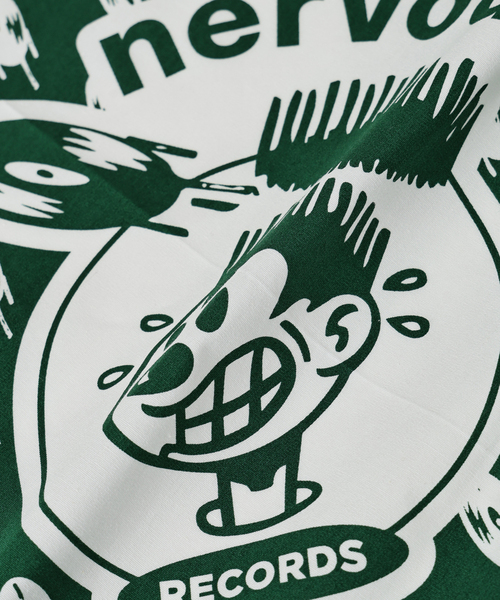 JOURNAL STANDARD(ジャーナルスタンダード)の「Nervous Records / ナーヴァス・レコーズ Nervous BANDANA(バンダナ/スカーフ・メンズ・ホワイト/グリーン・FREE)」の8枚目の写真