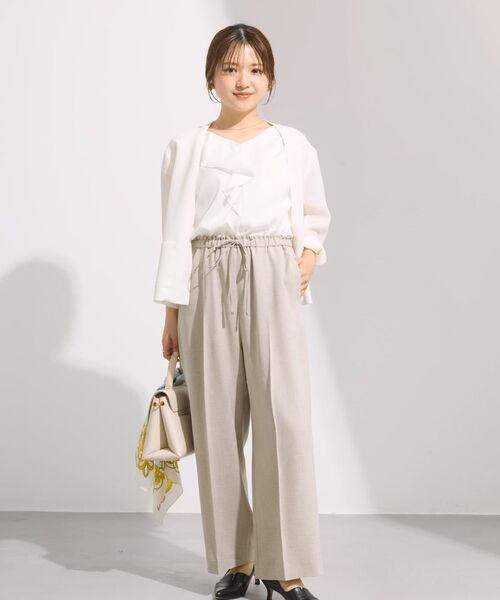 COHINA(コヒナ)の「トリアセリネンライクドロストワイドパンツ 【低身長・小柄女性】(その他パンツ・レディース・ネイビー/グレイッシュベージュ・SHORT/REGULAR)」の22枚目の写真