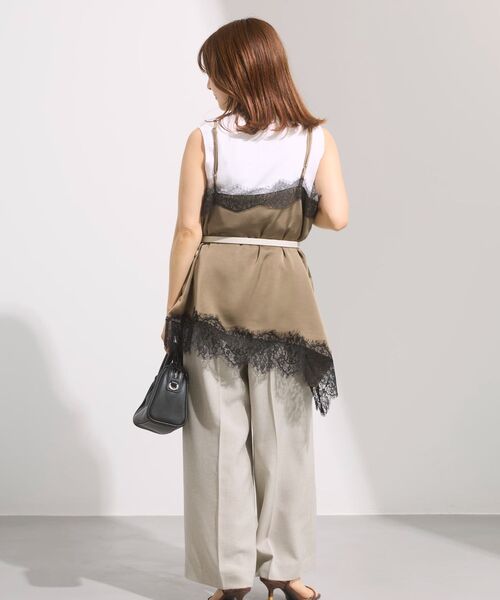COHINA(コヒナ)の「トリアセリネンライクドロストワイドパンツ 【低身長・小柄女性】(その他パンツ・レディース・ネイビー/グレイッシュベージュ・SHORT/REGULAR)」の15枚目の写真
