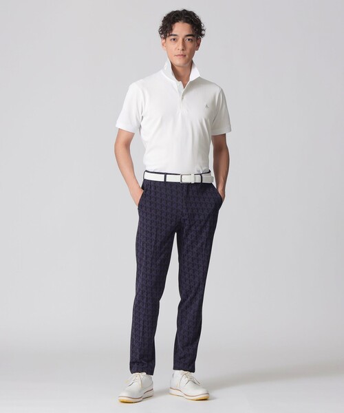 Paul Stuart(ポールスチュアート)の「【GOLF Men’s/吸水速乾/UVカット/保型性/イージーケア】PSアイコニックロゴ半袖ポロシャツ(ポロシャツ・メンズ・ホワイト/ブラック/グレー/パープル系その他/ダークネイビー/ブルー系その他2・M/L/XL)」の16枚目の写真