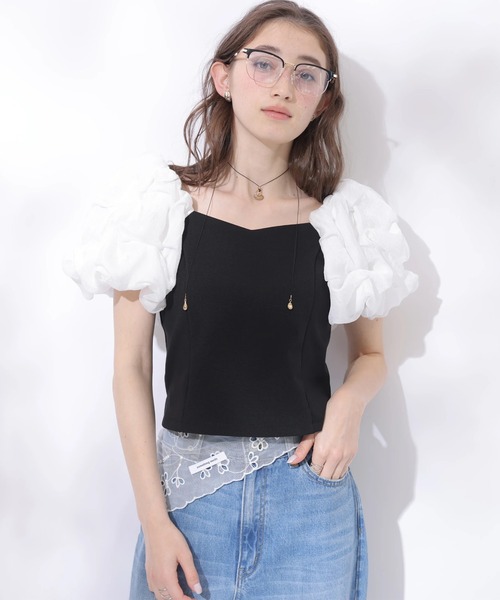 Rirandture(リランドチュール)の「フワフワスリーブカットトップス(Tシャツ/カットソー・レディース・ライトイエロー/オフホワイト/ブラック系その他2・2)」の14枚目の写真