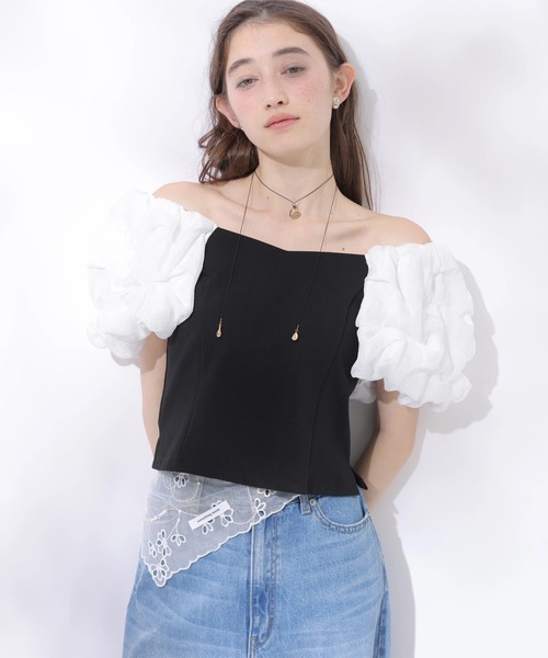 Rirandture(リランドチュール)の「フワフワスリーブカットトップス(Tシャツ/カットソー・レディース・ライトイエロー/オフホワイト/ブラック系その他2・2)」の15枚目の写真