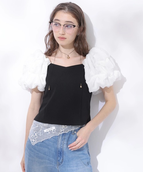 Rirandture(リランドチュール)の「フワフワスリーブカットトップス(Tシャツ/カットソー・レディース・ライトイエロー/オフホワイト/ブラック系その他2・2)」の16枚目の写真
