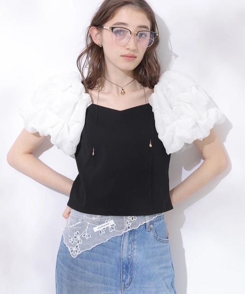 Rirandture(リランドチュール)の「フワフワスリーブカットトップス(Tシャツ/カットソー・レディース・ライトイエロー/オフホワイト/ブラック系その他2・2)」の17枚目の写真