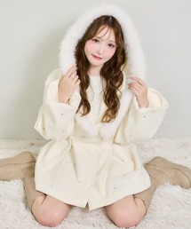 【リバイバル】ビジュー付き女の子コート