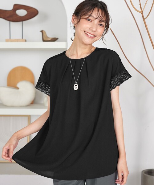 Tiaclasse(ティアクラッセ)の「ケミカルレースチュニック(Tシャツ/カットソー・レディース・ミント/ネイビー/ブラック・XXL/XL)」の17枚目の写真