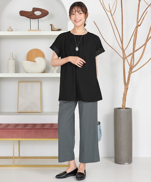 Tiaclasse(ティアクラッセ)の「ケミカルレースチュニック(Tシャツ/カットソー・レディース・ミント/ネイビー/ブラック・XXL/XL)」の22枚目の写真