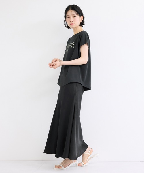 le cercle ADAM ET ROPE'(ルセルクルアダムエロペ)の「ロゴプリントTシャツ(Tシャツ/カットソー・レディース・ブラウン/ホワイト/ブラック・FREE)」の5枚目の写真