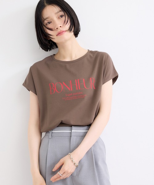 le cercle ADAM ET ROPE'(ルセルクルアダムエロペ)の「ロゴプリントTシャツ(Tシャツ/カットソー・レディース・ブラウン/ホワイト/ブラック・FREE)」の12枚目の写真