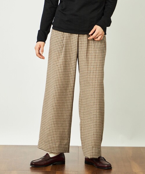 MACKINTOSH PHILOSOPHY(マッキントッシュ フィロソフィー)の「GREY LABEL リネンミックスチェックパンツ(その他パンツ・レディース・ベージュ系その他4・2)」の1枚目の写真