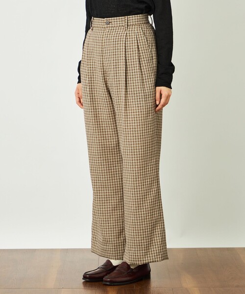 MACKINTOSH PHILOSOPHY(マッキントッシュ フィロソフィー)の「GREY LABEL リネンミックスチェックパンツ(その他パンツ・レディース・ベージュ系その他4・2)」の5枚目の写真