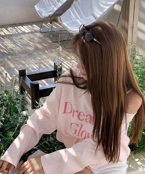 AsheKsha(アシクシャ)の「アルファベットプリント長袖Tシャツ(Tシャツ/カットソー・レディース・ピンク・M)」の6枚目の写真