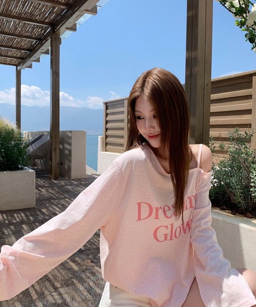 AsheKsha(アシクシャ)の「アルファベットプリント長袖Tシャツ(Tシャツ/カットソー・レディース・ピンク・M)」の9枚目の写真