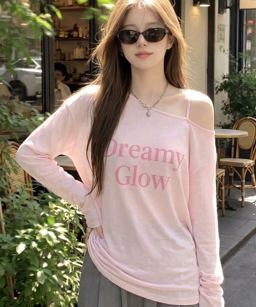AsheKsha(アシクシャ)の「アルファベットプリント長袖Tシャツ(Tシャツ/カットソー・レディース・ピンク・M)」の13枚目の写真