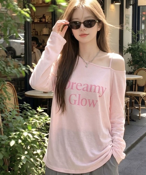AsheKsha(アシクシャ)の「アルファベットプリント長袖Tシャツ(Tシャツ/カットソー・レディース・ピンク・M)」の15枚目の写真