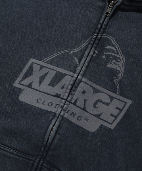 XLARGE(エクストララージ)の「WASHED SLANTED OG ZIP HOODED SWEATSHIRT(パーカー・メンズ・グレー/ブラウン/ブルー/ブラック・S/M/L/XL)」の10枚目の写真