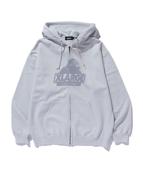XLARGE(エクストララージ)の「WASHED SLANTED OG ZIP HOODED SWEATSHIRT(パーカー・メンズ・グレー/ブラウン/ブルー/ブラック・S/M/L/XL)」の13枚目の写真