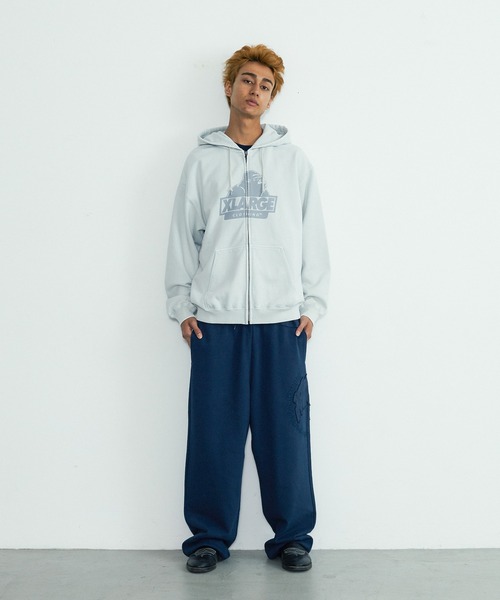 XLARGE(エクストララージ)の「WASHED SLANTED OG ZIP HOODED SWEATSHIRT(パーカー・メンズ・グレー/ブラウン/ブルー/ブラック・S/M/L/XL)」の8枚目の写真