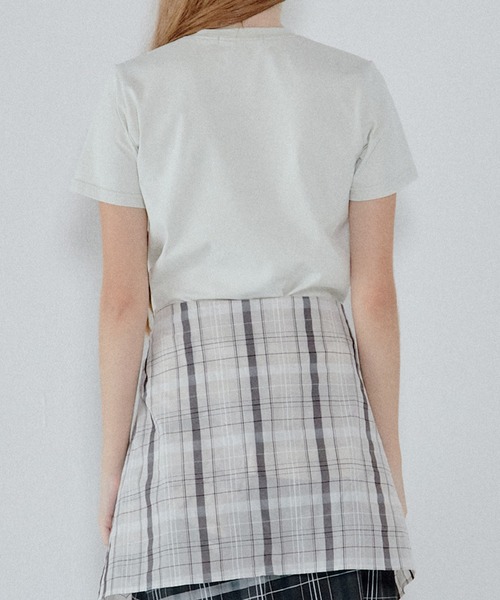 LE CIEL BLEU（ルシェルブルー）の「インブルーウィートラストTシャツ / In Bleu We Trust T-Shirt（Tシャツ/カットソー・レディース・オフホワイト/チャコールグレー・36/38）」の7枚目の写真