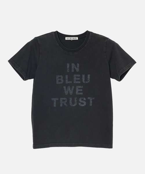 LE CIEL BLEU（ルシェルブルー）の「インブルーウィートラストTシャツ / In Bleu We Trust T-Shirt（Tシャツ/カットソー・レディース・オフホワイト/チャコールグレー・36/38）」の18枚目の写真