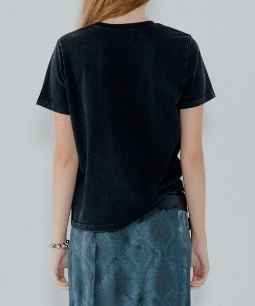 LE CIEL BLEU（ルシェルブルー）の「インブルーウィートラストTシャツ / In Bleu We Trust T-Shirt（Tシャツ/カットソー・レディース・オフホワイト/チャコールグレー・36/38）」の17枚目の写真