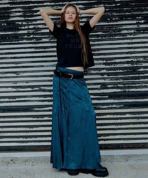 LE CIEL BLEU（ルシェルブルー）の「インブルーウィートラストTシャツ / In Bleu We Trust T-Shirt（Tシャツ/カットソー・レディース・オフホワイト/チャコールグレー・36/38）」の13枚目の写真