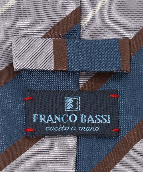 FRANCO BASSI(フランコバッシ)の「<FRANCO BASSI>カラー レジメンタル ネクタイ(ネクタイ・メンズ・ライトグレー/イエロー・FREE)」の6枚目の写真