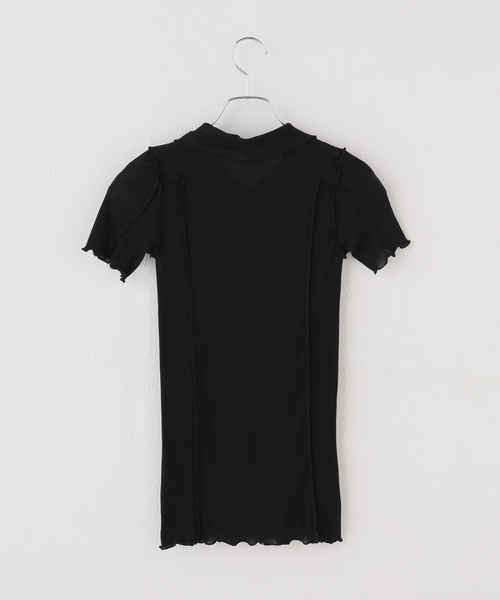 BASERANGE（ベースレンジ）の「【BASERANGE/ベースレンジ】OMATO POLO TEE SHIRT（Tシャツ/カットソー・レディース・ホワイト系その他/ブラック・SMALL）」の3枚目の写真