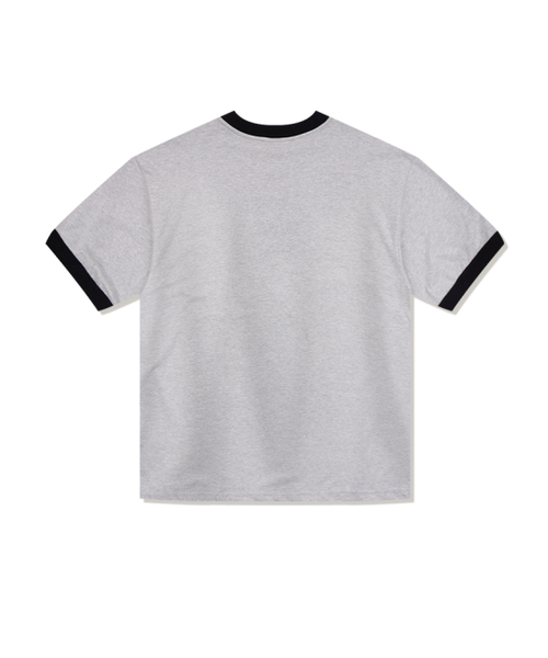 FABULOUS ARCHIVE(ファビュラスアーカイブ)の「ドラゴンパッチリンガー半袖Tシャツメランジェグレーブラック(FCG2TS812M)(Tシャツ/カットソー・レディース・ライトグレー・MEDIUM/LARGE)」の7枚目の写真