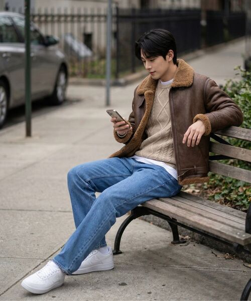 EDINBURGH CLUB(エディンバラクラブ)の「ARAN CREW-NECK SWEATER (BEIGE)(ニット/セーター・メンズ・Beige・SMALL/MEDIUM/LARGE/X-LARGE)」の6枚目の写真