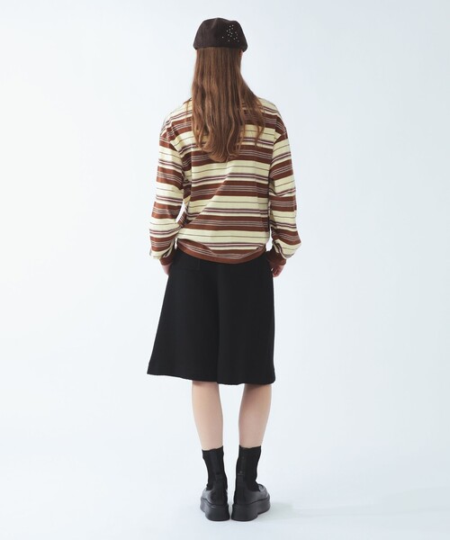 Ray BEAMS(レイビームス)の「マルチボーダー ビッグ Tシャツ(Tシャツ/カットソー・レディース・クリーム/ライトブルー・ONE SIZE)」の5枚目の写真