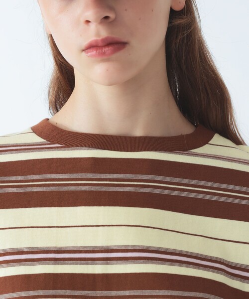 Ray BEAMS(レイビームス)の「マルチボーダー ビッグ Tシャツ(Tシャツ/カットソー・レディース・クリーム/ライトブルー・ONE SIZE)」の10枚目の写真