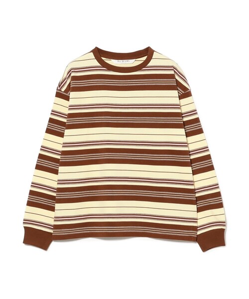 Ray BEAMS(レイビームス)の「マルチボーダー ビッグ Tシャツ(Tシャツ/カットソー・レディース・クリーム/ライトブルー・ONE SIZE)」の12枚目の写真